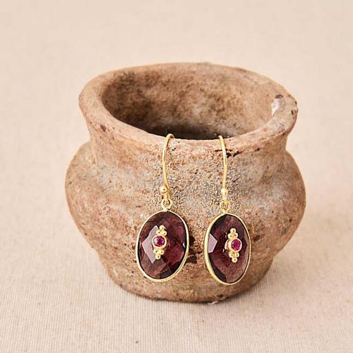 PENDIENTES PIEDRA SEMIPRECIOSA LATIDO * [4]