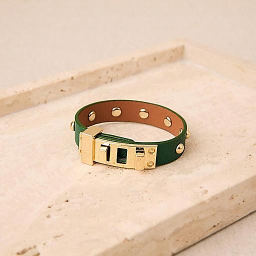 PULSERA LATIDO CON TACHUELAS DORADAS * [3]