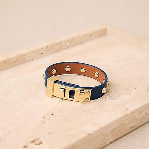 PULSERA LATIDO CON TACHUELAS DORADAS * [5]