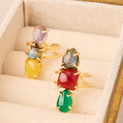 ANILLO TRES PIEDRAS LATIDO * [0]