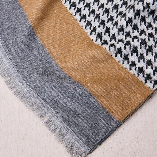 PONCHO REVERSIBLE LATIDO CON CUADROS Y COLOR * [5]