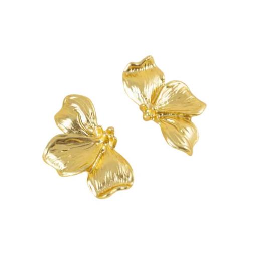 PENDIENTES SEMI FLOR DORADOS LATIDO [1]