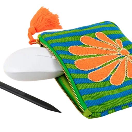 BOLSO DE MANO BORDADO CONCHA LATIDO M [0]