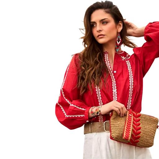 BLUSA BORDADO FLOR LATIDO [0]