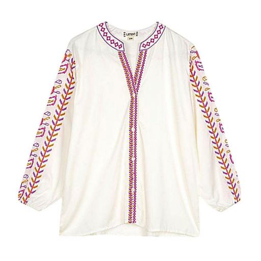 BLUSA BORDADA HOJAS LATIDO [2]