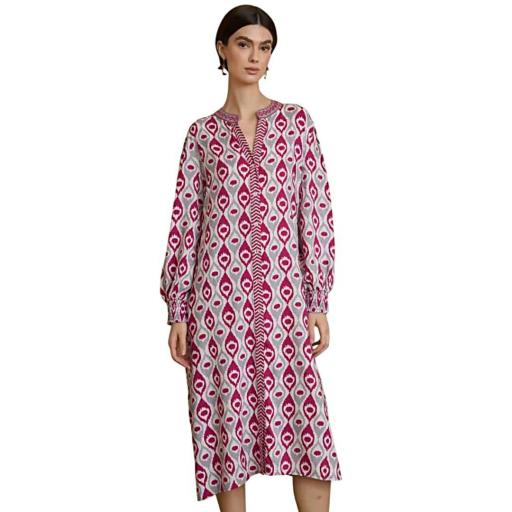 VESTIDO KURTA ESTAMPADO AMEBAS LATIDO [2]