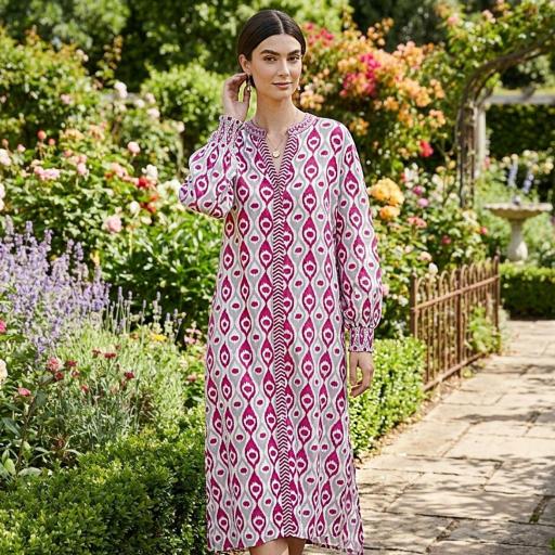 VESTIDO KURTA ESTAMPADO AMEBAS LATIDO [0]