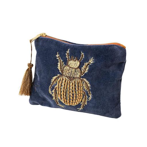 BOLSO DE MANO LATIDO CON ESCARABAJO BORDADO [2]