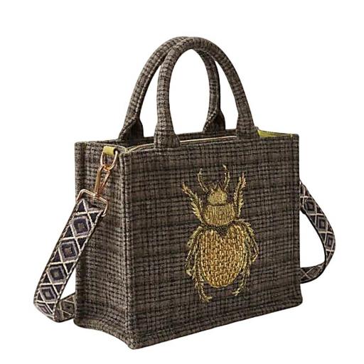 BOLSO TOTE LATIDO CON ESCARABAJO BORDADO [3]