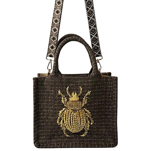 BOLSO TOTE LATIDO CON ESCARABAJO BORDADO [5]