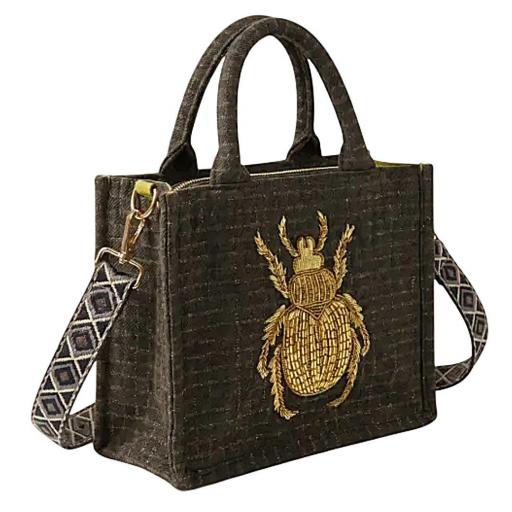 BOLSO TOTE LATIDO CON ESCARABAJO BORDADO [6]