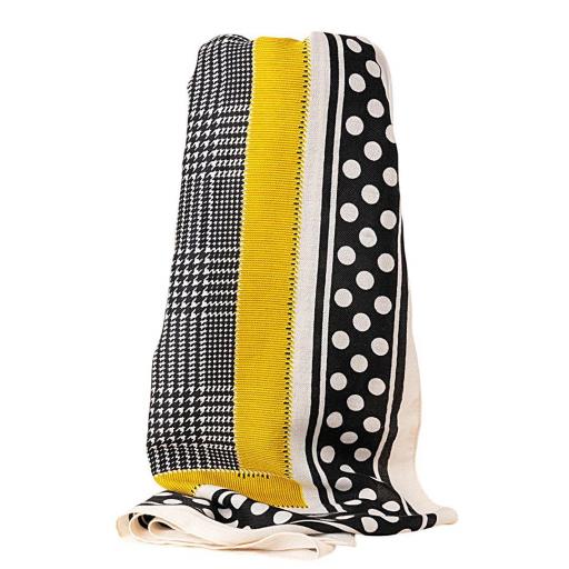 FOULARD LATIDO PATA DE GALLO Y LUNARES [1]