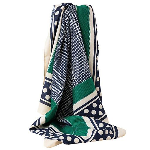 FOULARD LATIDO PATA DE GALLO Y LUNARES [3]