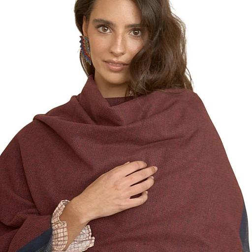 PONCHO BICOLOR ESPIGA LATIDO [0]