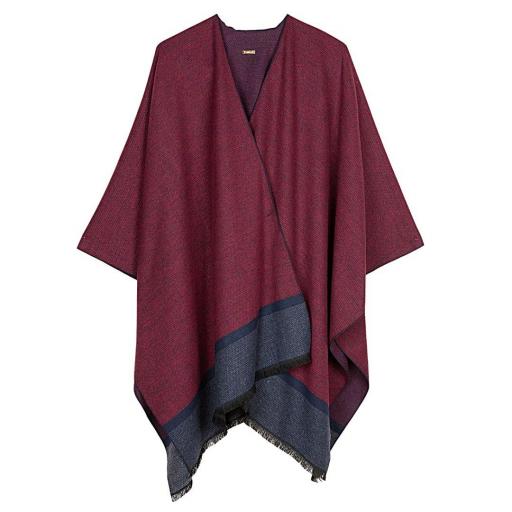 PONCHO BICOLOR ESPIGA LATIDO [4]