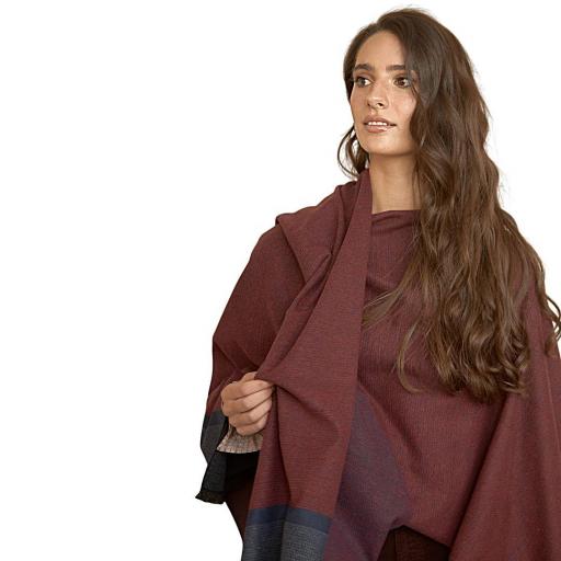 PONCHO BICOLOR ESPIGA LATIDO [2]