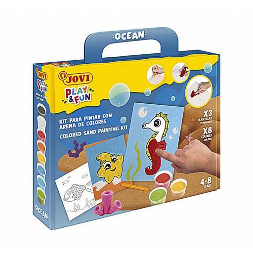 CREA DIBUJOS CON ARENA DE COLORES (ANIMALES MARINOS) /