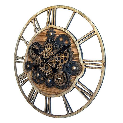RELOJ DE PARED CON ENGRANAJES DECORATIVO 57 CM [3]