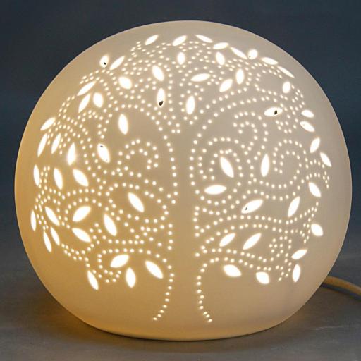 LAMPARA DE PORCELANA ARBOL DE LA VIDA [2]