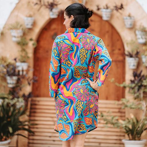 CAMISOLA MULTICOLOR DE ALGODÓN CON BOLSILLOS [2]