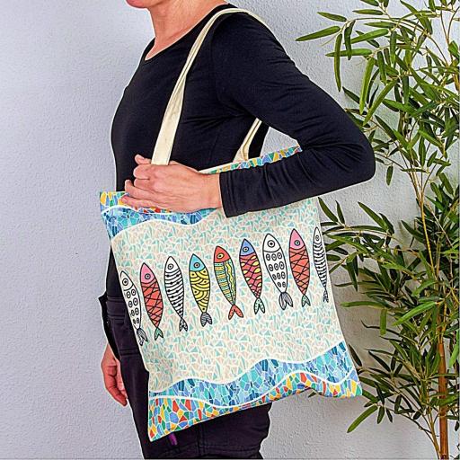 BOLSA TOTE SARDINAS MULTICOLOR [1]