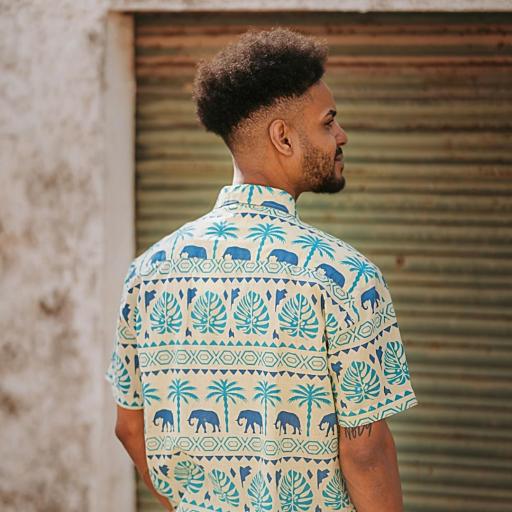CAMISA HOMBRE ELEFANTES ALGODÓN [2]