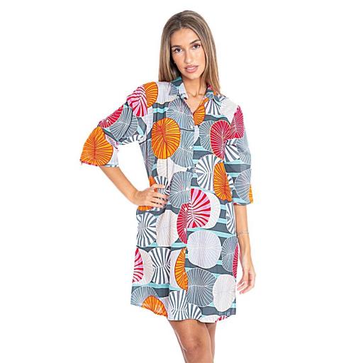 VESTIDO CAMISERO ALGODÓN ESTAMPADO [2]