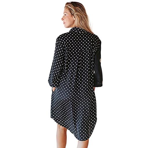 KURTA DE MUJER LUNARES NEGRO [1]
