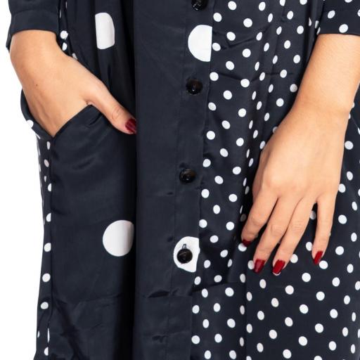 KURTA DE MUJER LUNARES NEGRO [2]