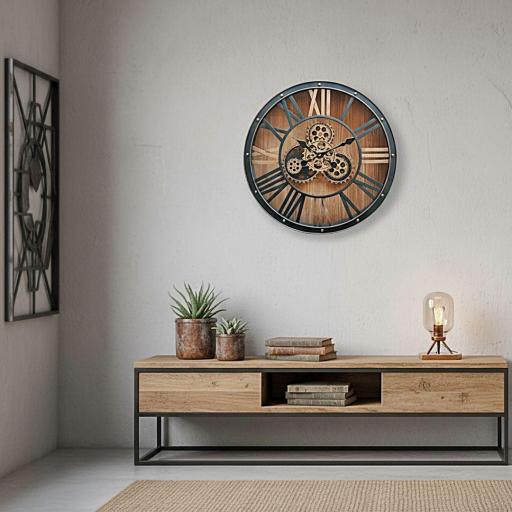 RELOJ DE PARED ENGRANAJES INDUSTRIAL 50 CM [0]