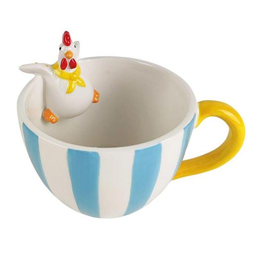 TAZA DE CERÁMICA GALLINA DECORATIVA [0]