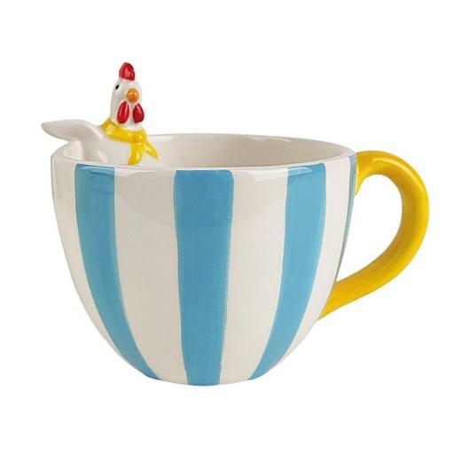 TAZA DE CERÁMICA GALLINA DECORATIVA [3]