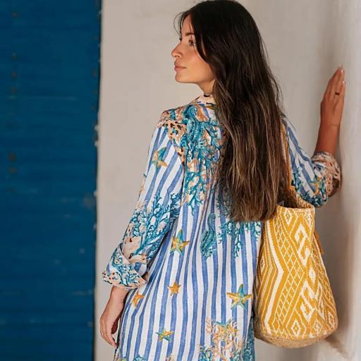 VESTIDO KURTA MARINERO ALGODÓN [1]