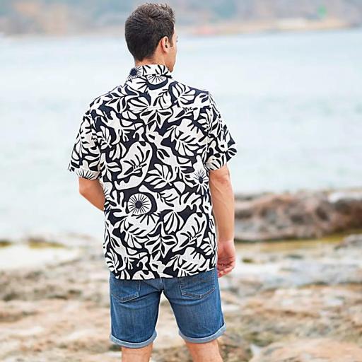 CAMISA HOMBRE ESTAMPADO TROPICAL [1]