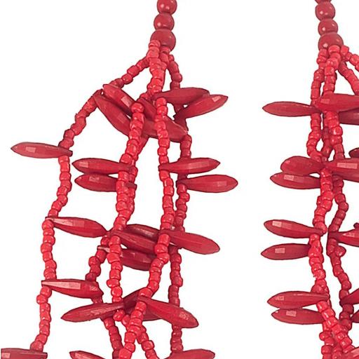 COLLAR MULTIVUELTAS ROJO EFECTO CORAL [1]