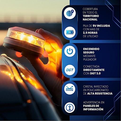 BALIZA GEOLOCALIZADA V16 DGT GARZA CON ESTUCHE Y LINTERNA DE REGALO [3]