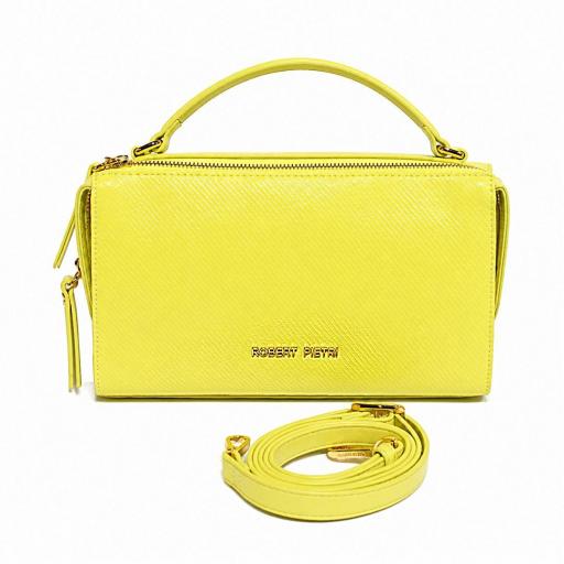 BOLSO DE MANO Y BANDOLERA ROBERT PIETRI AMARILLO LIMA [2]