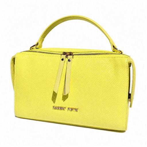 BOLSO DE MANO Y BANDOLERA ROBERT PIETRI AMARILLO LIMA