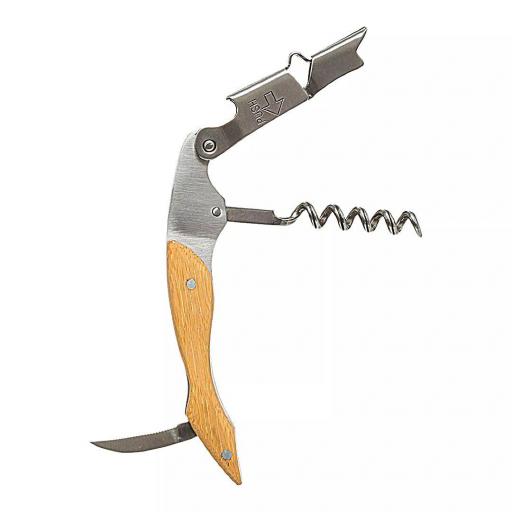 SACACORCHOS DE CAMARERO CON MANGO DE BAMBÚ