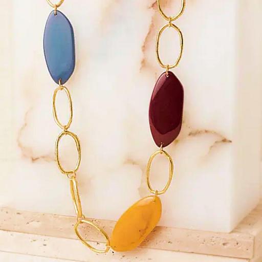 COLLAR LARGO ESLABONES Y PIEZAS COLOR LATIDO [1]