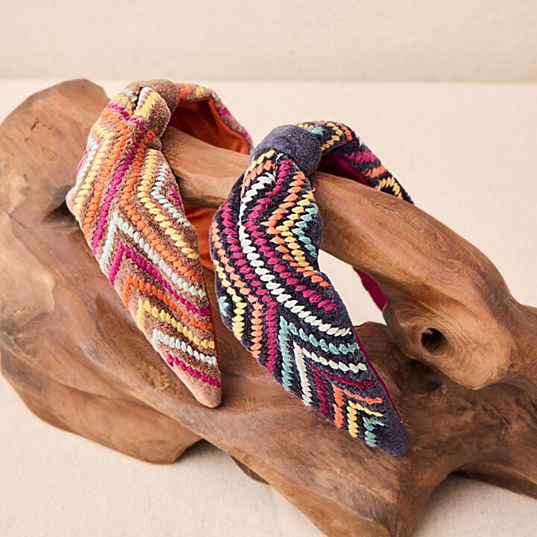 DIADEMA BORDADA MULTICOLOR LATIDO