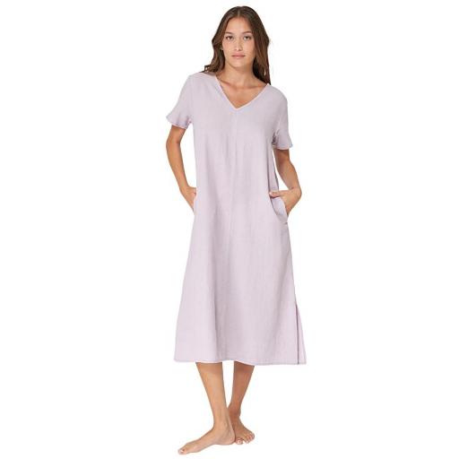 VESTIDO MIDI DE LINO BATELA [1]