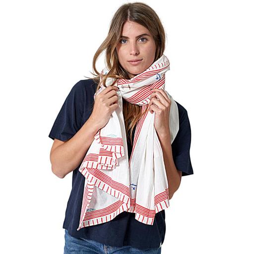 FOULARD ESTAMPADO PLAYA ALGODÓN A1915
