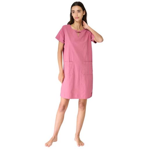 VESTIDO CORTO SEERSUCKER CON BOLSILLOS BATELA [0]