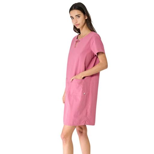 VESTIDO CORTO SEERSUCKER CON BOLSILLOS BATELA [2]