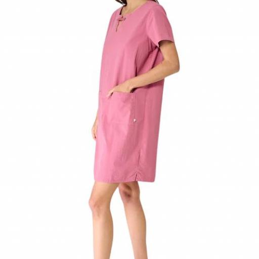 VESTIDO CORTO SEERSUCKER CON BOLSILLOS BATELA [5]