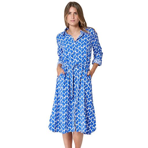 VESTIDO CAMISERO LARGO BATELA ESTAMPADO CONCHAS [4]