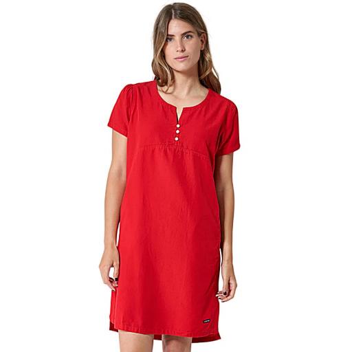 VESTIDO DE LINO CON 3 BOTONES BATELA A1983 [2]
