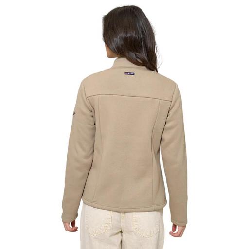 CHAQUETA MUJER BATELA COLOR PIEDRA CON ANCLA BORDADA [1]