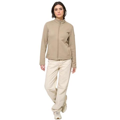 CHAQUETA MUJER BATELA COLOR PIEDRA CON ANCLA BORDADA [3]
